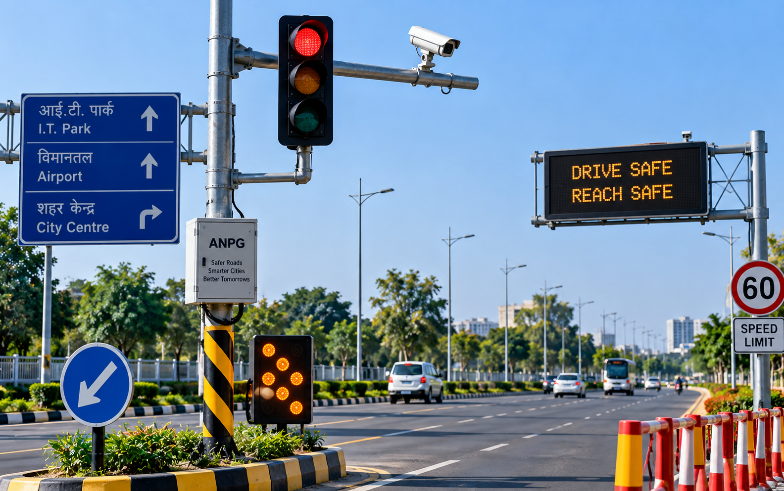 Traffic and road safety equipment application